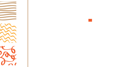 Atelier Salons logo with abstract orange line patterns on the left and the phrase "Be Inspired" underneath the salon name. - Fringe Salon, Hiltonhead, SC